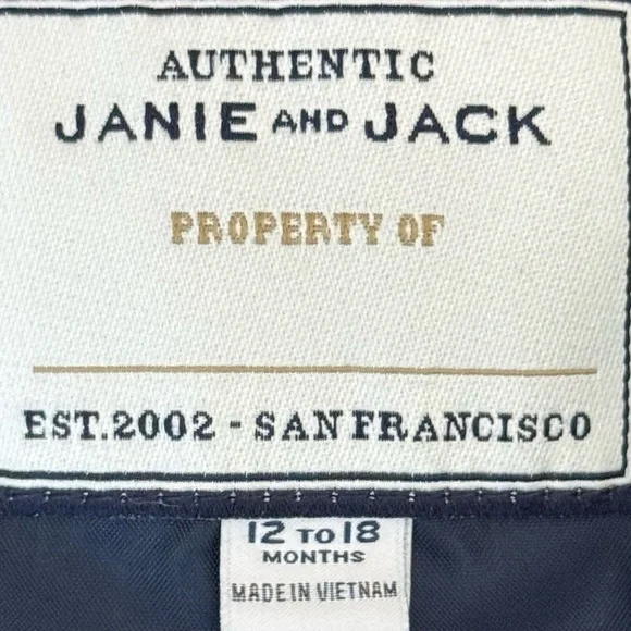 Janie and Jack Navy Blue Toddler Puffer Jacket Size 12-18 Months - Picture 8 of 12